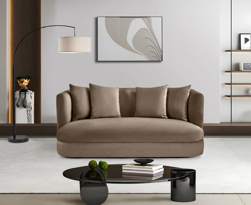 Alder 66" Velvet Upholstered Loveseat in Taupe - 699Taupe-L