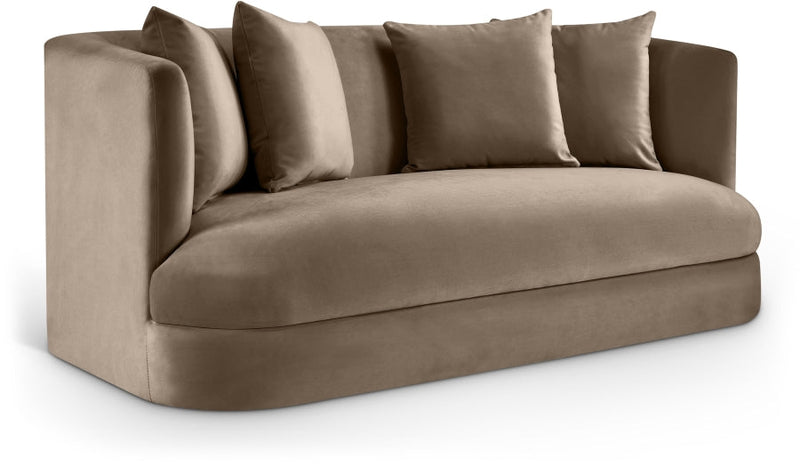 Alder 66" Velvet Upholstered Loveseat in Taupe - 699Taupe-L