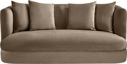 Alder 66" Velvet Upholstered Loveseat in Taupe - 699Taupe-L