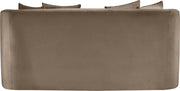 Alder 66" Velvet Upholstered Loveseat in Taupe - 699Taupe-L