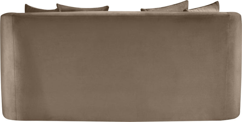 Alder 66" Velvet Upholstered Loveseat in Taupe - 699Taupe-L