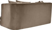 Alder 66" Velvet Upholstered Loveseat in Taupe - 699Taupe-L