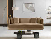 Alder 93.5" Velvet Upholstered Sofa in Beige - 699Beige-S