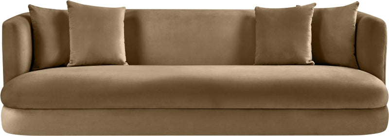 Alder 93.5" Velvet Upholstered Sofa in Beige - 699Beige-S