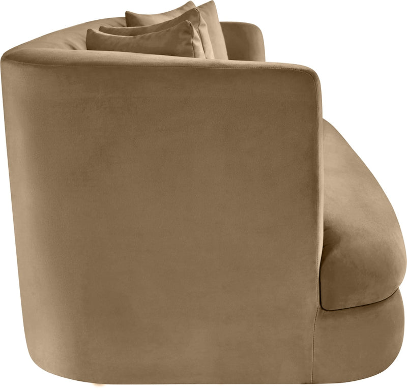 Alder 93.5" Velvet Upholstered Sofa in Beige - 699Beige-S