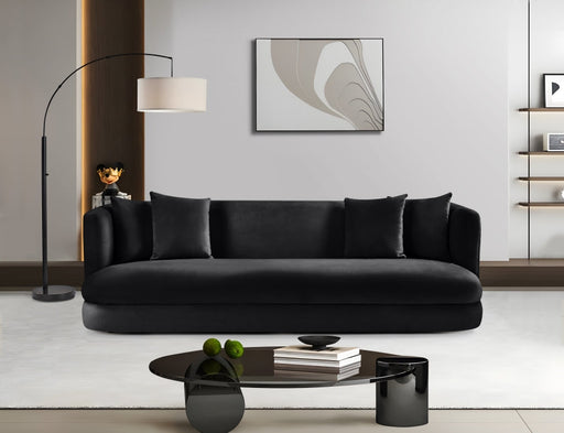 Alder 93.5" Velvet Upholstered Sofa in Black - 699Black-S