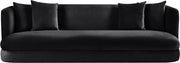 Alder 93.5" Velvet Upholstered Sofa in Black - 699Black-S
