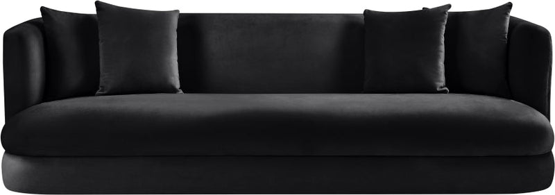 Alder 93.5" Velvet Upholstered Sofa in Black - 699Black-S