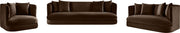 Alder 93.5" Velvet Upholstered Sofa in Brown - 699Brown-S