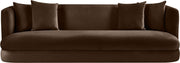 Alder 93.5" Velvet Upholstered Sofa in Brown - 699Brown-S
