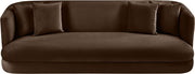 Alder 93.5" Velvet Upholstered Sofa in Brown - 699Brown-S