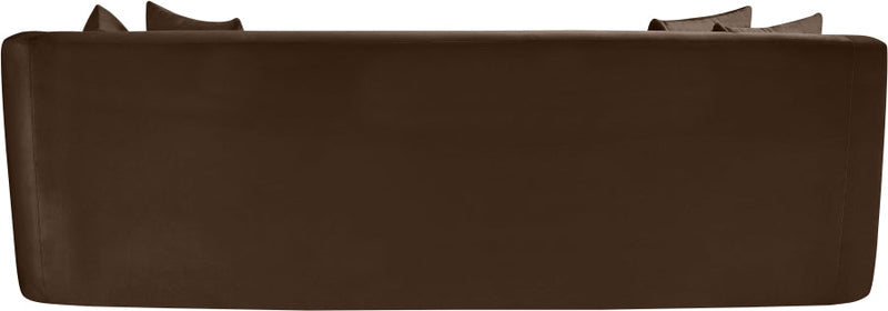 Alder 93.5" Velvet Upholstered Sofa in Brown - 699Brown-S