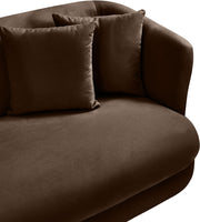 Alder 93.5" Velvet Upholstered Sofa in Brown - 699Brown-S
