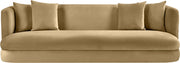 Alder 93.5" Velvet Upholstered Sofa in Camel - 699Camel-S
