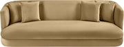 Alder 93.5" Velvet Upholstered Sofa in Camel - 699Camel-S