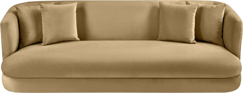 Alder 93.5" Velvet Upholstered Sofa in Camel - 699Camel-S