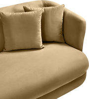 Alder 93.5" Velvet Upholstered Sofa in Camel - 699Camel-S