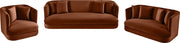 Alder 93.5" Velvet Upholstered Sofa in Cognac - 699Cognac-S