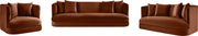 Alder 93.5" Velvet Upholstered Sofa in Cognac - 699Cognac-S
