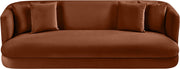 Alder 93.5" Velvet Upholstered Sofa in Cognac - 699Cognac-S
