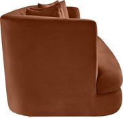 Alder 93.5" Velvet Upholstered Sofa in Cognac - 699Cognac-S
