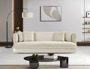 Alder 93.5" Velvet Upholstered Sofa in Cream - 699Cream-S