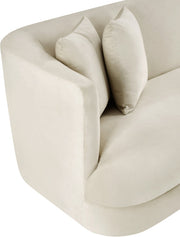 Alder 93.5" Velvet Upholstered Sofa in Cream - 699Cream-S