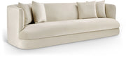 Alder 93.5" Velvet Upholstered Sofa in Cream - 699Cream-S