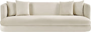 Alder 93.5" Velvet Upholstered Sofa in Cream - 699Cream-S