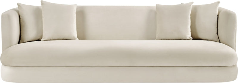 Alder 93.5" Velvet Upholstered Sofa in Cream - 699Cream-S