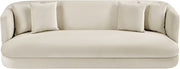 Alder 93.5" Velvet Upholstered Sofa in Cream - 699Cream-S