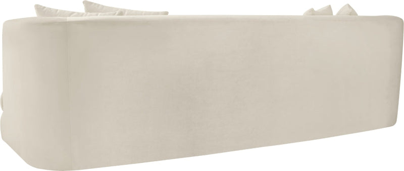 Alder 93.5" Velvet Upholstered Sofa in Cream - 699Cream-S