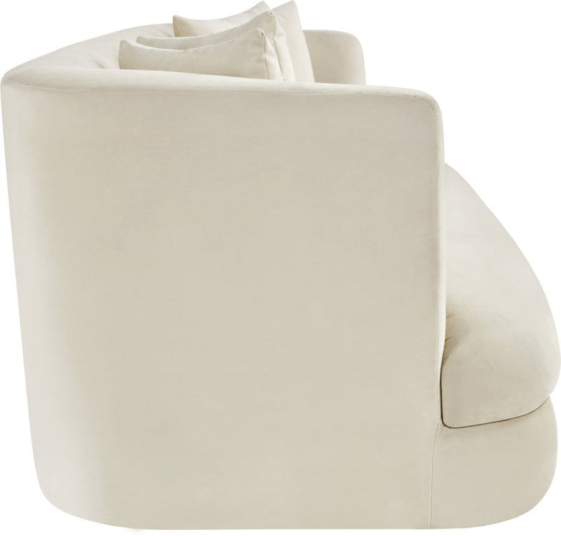 Alder 93.5" Velvet Upholstered Sofa in Cream - 699Cream-S