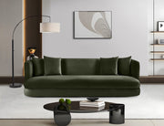 Alder 93.5" Velvet Upholstered Sofa in Green - 699Green-S