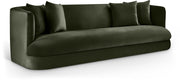 Alder 93.5" Velvet Upholstered Sofa in Green - 699Green-S