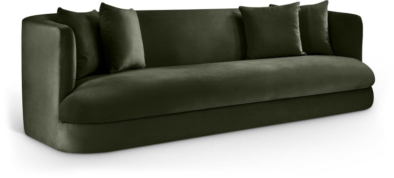 Alder 93.5" Velvet Upholstered Sofa in Green - 699Green-S