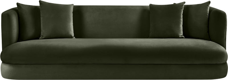 Alder 93.5" Velvet Upholstered Sofa in Green - 699Green-S