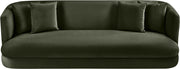 Alder 93.5" Velvet Upholstered Sofa in Green - 699Green-S