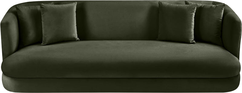 Alder 93.5" Velvet Upholstered Sofa in Green - 699Green-S
