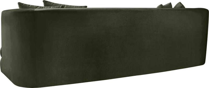 Alder 93.5" Velvet Upholstered Sofa in Green - 699Green-S