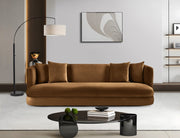 Alder 93.5" Velvet Upholstered Sofa in Saddle - 699Saddle-S