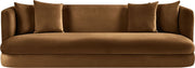 Alder 93.5" Velvet Upholstered Sofa in Saddle - 699Saddle-S