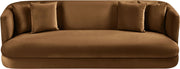 Alder 93.5" Velvet Upholstered Sofa in Saddle - 699Saddle-S