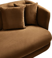 Alder 93.5" Velvet Upholstered Sofa in Saddle - 699Saddle-S