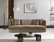 Alder 93.5" Velvet Upholstered Sofa in Taupe - 699Taupe-S