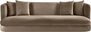 Alder 93.5" Velvet Upholstered Sofa in Taupe - 699Taupe-S
