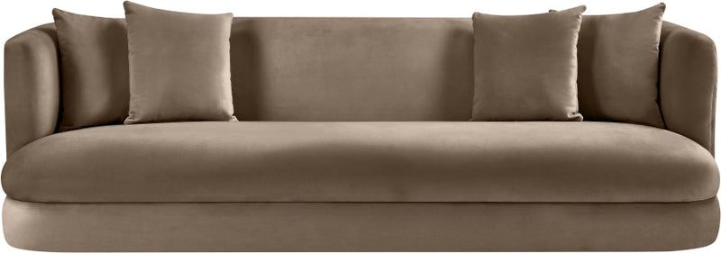 Alder 93.5" Velvet Upholstered Sofa in Taupe - 699Taupe-S