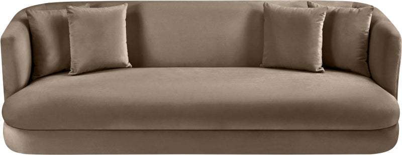 Alder 93.5" Velvet Upholstered Sofa in Taupe - 699Taupe-S