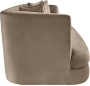 Alder 93.5" Velvet Upholstered Sofa in Taupe - 699Taupe-S