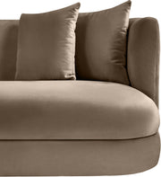 Alder 93.5" Velvet Upholstered Sofa in Taupe - 699Taupe-S